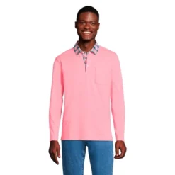 Lands' End Men's Super-T Long Sleeve Poplin Collar Pocket Polo Shirt -Lands' End Store GUEST 1ed2b00f 910e 44bf b366 94c67cb85365
