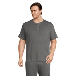 Lands' End Men's Knit Rib Short Sleeve Henley Pajama Shirt -Lands' End Store GUEST 20c7cdee 649c 4d0d a600 6ccfbebe521a