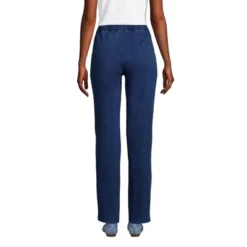 Lands' End Women's Tall Sport Knit High Rise Elastic Waist Pull On Pants
