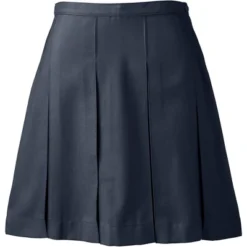 Lands' End Lands' End School Uniform Women's Solid Box Pleat Skirt Above Knee -Lands' End Store GUEST 21bbab47 5d18 4b48 a868 16bff0dc9513