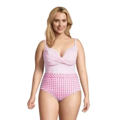 Lands' End Draper James X Lands' End Women's Tummy Control Chlorine Resistant Wrap One Piece Swimsuit -Lands' End Store GUEST 21ccc234 734f 424a b5b6 b0c2cbe69c63