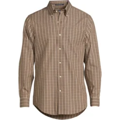 Lands' End Men's Traditional Fit Solid No Iron Supima Pinpoint Buttondown Collar Dress Shirt -Lands' End Store GUEST 21dbf082 5e97 4d44 9fcc 4e992eafac66