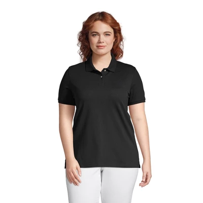 Lands' End Women's Mesh Cotton Short Sleeve Polo Shirt 4 Lands' End Women's Mesh Cotton Short Sleeve Polo Shirt - Image 4
