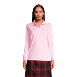 Lands' End School Uniform Women's Long Sleeve Interlock Polo Shirt -Lands' End Store GUEST 23123068 9148 4a81 ba45 63bbf5017d09