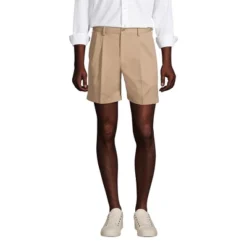 Lands' End Men's Comfort Waist Pleated 6" No Iron Chino Shorts 9 Lands' End Men's Comfort Waist Pleated 6" No Iron Chino Shorts -Lands' End Store GUEST 23ab280c 0b52 47bb b553 c4ee0359dbd1