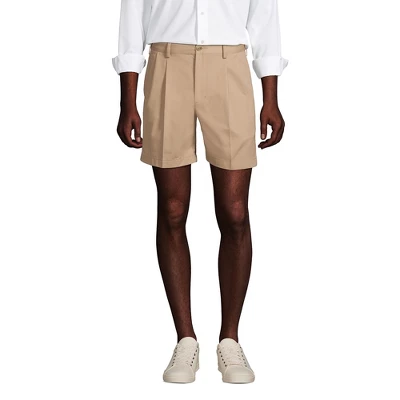 Lands' End Men's Comfort Waist Pleated 6" No Iron Chino Shorts 4 Lands' End Men's Comfort Waist Pleated 6" No Iron Chino Shorts - Image 4