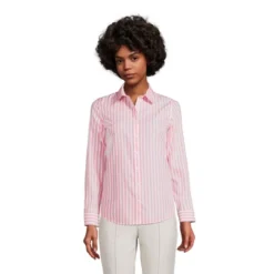 Lands' End Women's No Iron Supima Cotton Long Sleeve Shirt -Lands' End Store GUEST 23f2668b 7aaa 4ea2 bb0b 134c54894f38