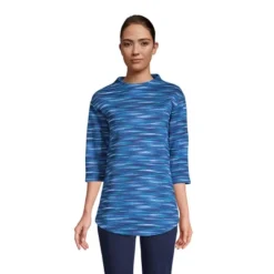 Lands' End Women's Serious Sweats 3/4 Sleeve Funnel Neck Top -Lands' End Store GUEST 24ed00fe 5fd5 43b6 b807 f573c6d0224c