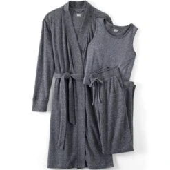 Lands' End Women's Cozy 3 Piece Pajama Set - Robe Top And Pants 12 Lands' End Women's Cozy 3 Piece Pajama Set - Robe Top And Pants -Lands' End Store GUEST 25c9b198 1877 4850 9c9e ba6d27d36f7d