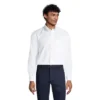 Lands' End Men's Big And Tall Traditional Fit Pattern No Iron Supima Oxford Dress Shirt