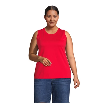 Lands' End Women's Supima Cotton Crew Neck Tank Top 12 Lands' End Women's Supima Cotton Crew Neck Tank Top - Image 12