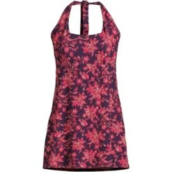 Lands' End Women's Chlorine Resistant Square Neck Halter Swim Dress One Piece Swimsuit -Lands' End Store GUEST 2774db5a d23e 4bb4 afc7 f3b0bc776553