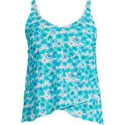 Lands' End Women's Chlorine Resistant V-Neck Tulip Hem Tankini Swimsuit Top With Adjustable Straps 19 Lands' End Women's Chlorine Resistant V-Neck Tulip Hem Tankini Swimsuit Top With Adjustable Straps -Lands' End Store GUEST 28810157 47be 4642 9682 f93f49c502af