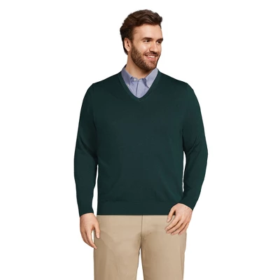 Lands' End Men's Classic Fit Fine Gauge Supima Cotton V-neck Sweater 14 Lands' End Men's Classic Fit Fine Gauge Supima Cotton V-neck Sweater - Image 14