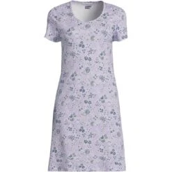 Lands' End Women's Cotton Short Sleeve Knee Length Nightgown -Lands' End Store GUEST 292f665d d05c 423e 8f8e de7ecee64601