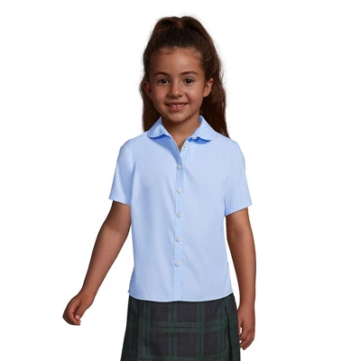 Lands' End School Uniform Girls Short Sleeve Peter Pan Collar Broadcloth Shirt 2 Lands' End School Uniform Girls Short Sleeve Peter Pan Collar Broadcloth Shirt - Image 2