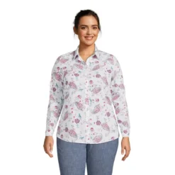 Lands' End Women's No Iron Supima Cotton Long Sleeve Shirt -Lands' End Store GUEST 29af13c5 435a 4be9 9cea 16cb6b1e7b78
