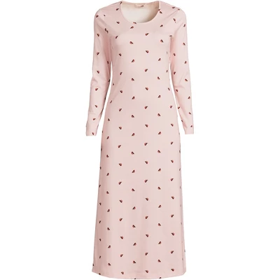 Lands' End Women's Cotton Long Sleeve Midcalf Nightgown 8 Lands' End Women's Cotton Long Sleeve Midcalf Nightgown - Image 8
