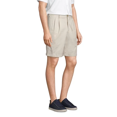 Lands' End Lands' End Men's Traditional Fit Pleated 9" No Iron Chino Shorts 2 Lands' End Lands' End Men's Traditional Fit Pleated 9" No Iron Chino Shorts - Image 2