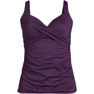 Lands' End Women's Wrap Underwire Tankini Top Swimsuit 8 Lands' End Women's Wrap Underwire Tankini Top Swimsuit - Image 8
