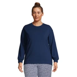 Lands' End Women's Lounge Long Sleeve Pajama Sweatshirt -Lands' End Store GUEST 2d6048a4 95a3 407f bf73 7d91d9305ba4