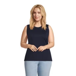 Lands' End Women's Supima Cotton Crew Neck Tank Top 22 Lands' End Women's Supima Cotton Crew Neck Tank Top -Lands' End Store GUEST 2e153962 fa79 414c be89 969aad76188a
