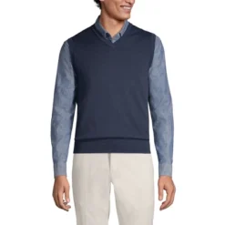 Lands' End Men's Fine Gauge Supima Cotton Sweater Vest -Lands' End Store GUEST 2e74f34f 86bd 4eaa bd56 f07bae540d84