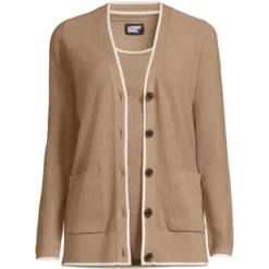Lands' End Women's Fine Gauge Cotton Cardigan And Tank Sweater Set -Lands' End Store GUEST 2e8d6d29 16fa 4c21 bee2 63e8a2af364b