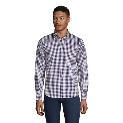 Lands' End Men's Traditional Fit Comfort-First Shirt With Coolmax Printed 9 Lands' End Men's Traditional Fit Comfort-First Shirt With Coolmax Printed - Image 9