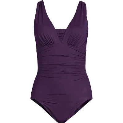 Lands' End Women's SlenderSuit Grecian Tummy Control Chlorine Resistant One Piece Swimsuit 7 Lands' End Women's SlenderSuit Grecian Tummy Control Chlorine Resistant One Piece Swimsuit - Image 7