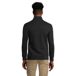 Lands' End Men's Bedford Rib Quarter Zip Sweater