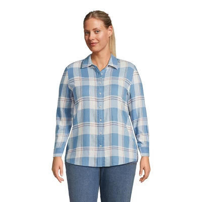 Lands' End Women's Flannel Shirt 7 Lands' End Women's Flannel Shirt - Image 7