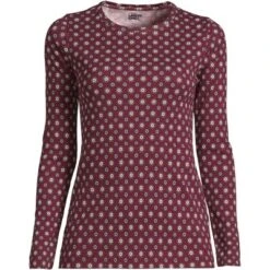 Lands' End Women's Tall All Cotton Long Sleeve Crewneck T-Shirt -Lands' End Store GUEST 33af89f5 fa60 4f96 b9d9 6223f0d0b7e2 1