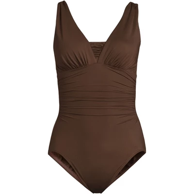 Lands' End Women's SlenderSuit Grecian Tummy Control Chlorine Resistant One Piece Swimsuit 9 Lands' End Women's SlenderSuit Grecian Tummy Control Chlorine Resistant One Piece Swimsuit - Image 9