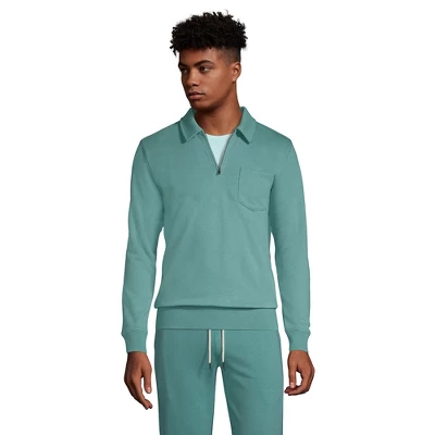 Lands' End Men's Serious Sweats Quarter Zip Polo 3 Lands' End Men's Serious Sweats Quarter Zip Polo - Image 3