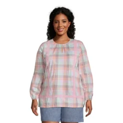 Lands' End Women's Cotton Long Sleeve Split Neck Tunic Top -Lands' End Store GUEST 355a5318 fd74 4cf4 901d e5bd576e8aaa