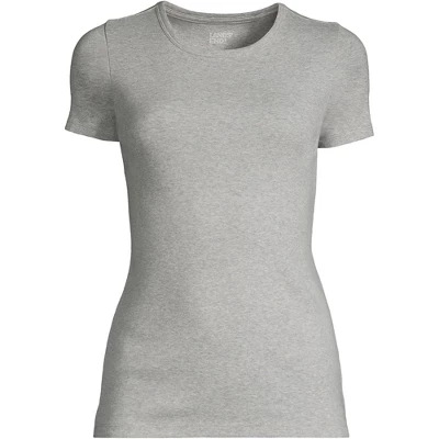 Lands' End Women's Tall All Cotton Short Sleeve Crewneck T-shirt 7 Lands' End Women's Tall All Cotton Short Sleeve Crewneck T-shirt - Image 7