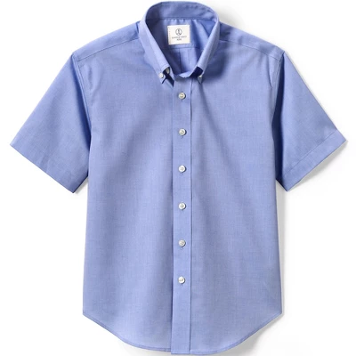 Lands' End School Uniform Boys Short Sleeve No Iron Pinpoint Dress Shirt 4 Lands' End School Uniform Boys Short Sleeve No Iron Pinpoint Dress Shirt - Image 4