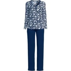 Lands' End Women's Cozy 2 Piece Pajama Set - Long Sleeve Top And Pants 9 Lands' End Women's Cozy 2 Piece Pajama Set - Long Sleeve Top And Pants -Lands' End Store GUEST 366e900f 55a6 4525 94fb 6cdc15a9e350