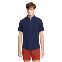 Lands' End Men's Traditional Fit Short Sleeve Seersucker Shirt 23 Lands' End Men's Traditional Fit Short Sleeve Seersucker Shirt -Lands' End Store GUEST 37e5f5de 28ce 4b82 b902 25210b33e577