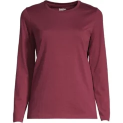 Lands' End Women's Tall Relaxed Supima Cotton Long Sleeve Crewneck T-Shirt 29 Lands' End Women's Tall Relaxed Supima Cotton Long Sleeve Crewneck T-Shirt -Lands' End Store GUEST 3a3d2178 edbb 4c28 9c69 0ce59263a5ad 1