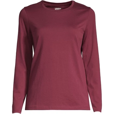 Lands' End Women's Tall Relaxed Supima Cotton Long Sleeve Crewneck T-Shirt 10 Lands' End Women's Tall Relaxed Supima Cotton Long Sleeve Crewneck T-Shirt - Image 10