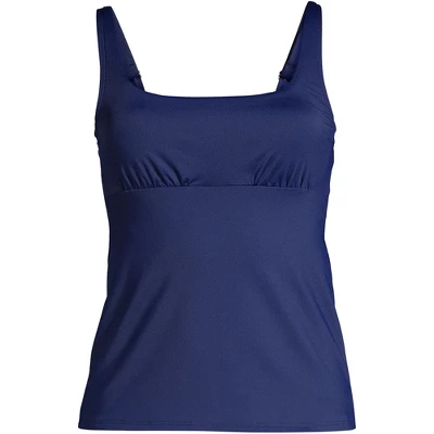 Lands' End Women's Plus Size DD-Cup Chlorine Resistant Tummy Control Square Neck Underwire Tankini Top Swimsuit 3 Lands' End Women's Plus Size DD-Cup Chlorine Resistant Tummy Control Square Neck Underwire Tankini Top Swimsuit - Image 3