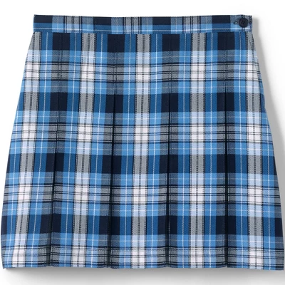 Lands' End School Uniform Girls Plaid Box Pleat Skirt Top Of The Knee 3 Lands' End School Uniform Girls Plaid Box Pleat Skirt Top Of The Knee - Image 3