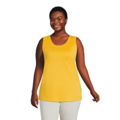 Lands' End Women's Supima Cotton Scoop Neck Tunic Tank Top -Lands' End Store GUEST 3f84ec8b bbde 453f 82ea 082671e5e84c