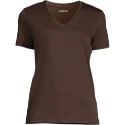 Lands' End Women's Relaxed Supima Cotton Short Sleeve V-Neck T-Shirt -Lands' End Store GUEST 401d1f8d 3b9a 46ef ac51 8d246c9b8e84