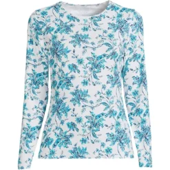 Lands' End Women's Crew Neck Long Sleeve Rash Guard UPF 50 Sun Protection Modest Swim Tee -Lands' End Store GUEST 405b1fea 8630 419d 80b5 0024ee1c7548