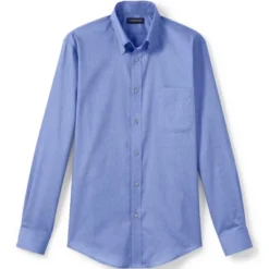Lands' End School Uniform Men's Long Sleeve No Iron Pinpoint Dress Shirt -Lands' End Store GUEST 40661adb be65 4c97 aa9a 932e2c57b053
