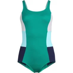 Lands' End Women's Long Chlorine Resistant Scoop Neck Soft Cup Tugless Sporty One Piece Swimsuit -Lands' End Store GUEST 40a1c281 a469 41cb 980c c2a65f8bd323