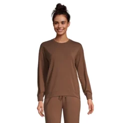 Lands' End Women's Lounge Long Sleeve Pajama Sweatshirt -Lands' End Store GUEST 410858dc cf65 4702 a87d 89519dd571a4